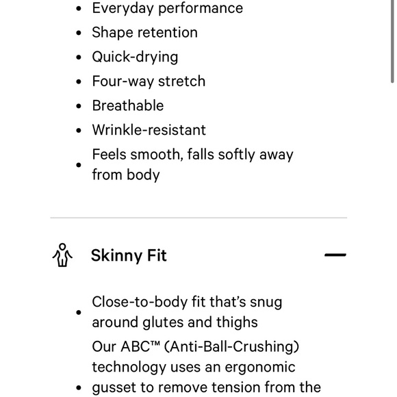 lululemon athletica men’s ABC Skinny-Fit 5 Pocket Pant 30L
Warpstreme Black - Picture 6 of 7